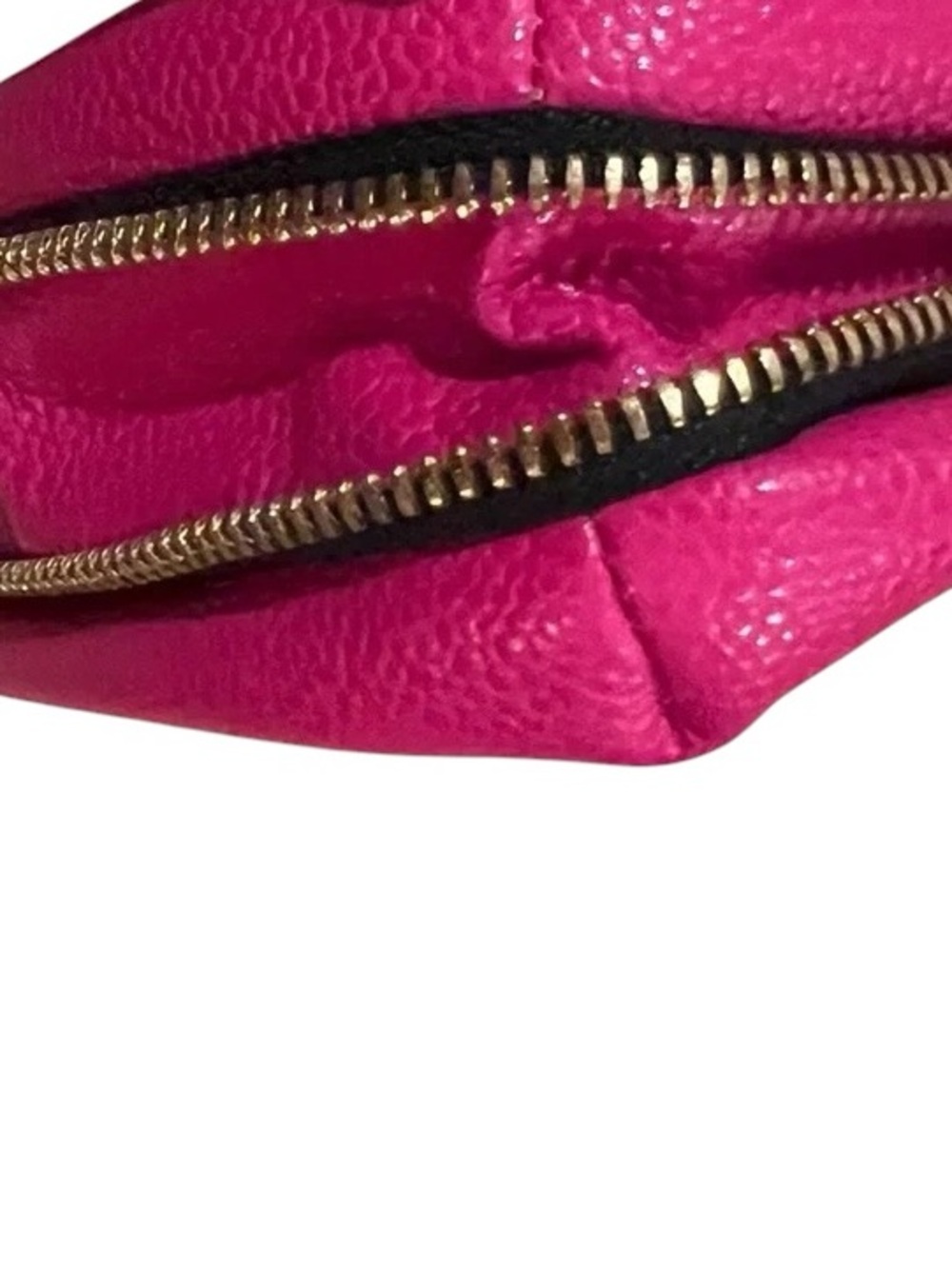 Henri Bendel Hot Pink Textured Pebbled Leather Wristlet Clutch NWOT - Picture 4 of 7